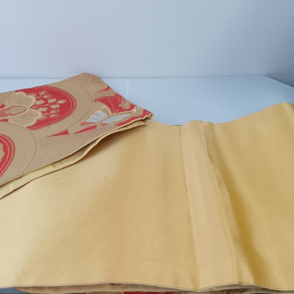 优雅的日本 obi、kimono、金色、复古、独一无二、漂亮 - 棉 - 日本 - Heisei period (1989-present) #2.1