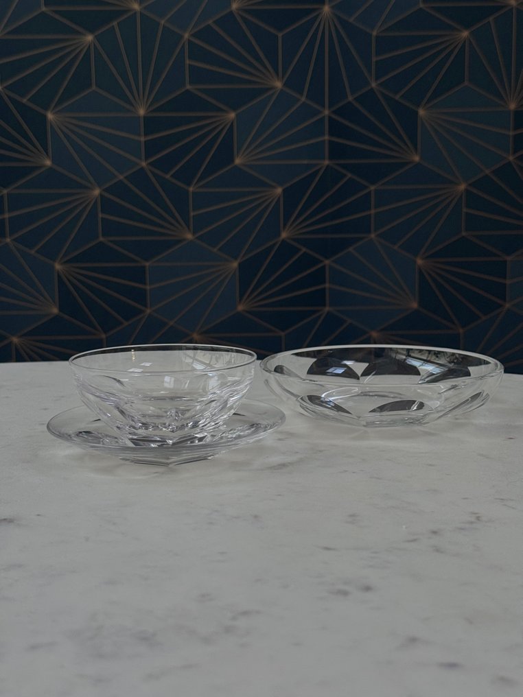 Val Saint Lambert - Table service (15) - RINCE-BOUCHE + Plates - Crystal - 1908 #3.2