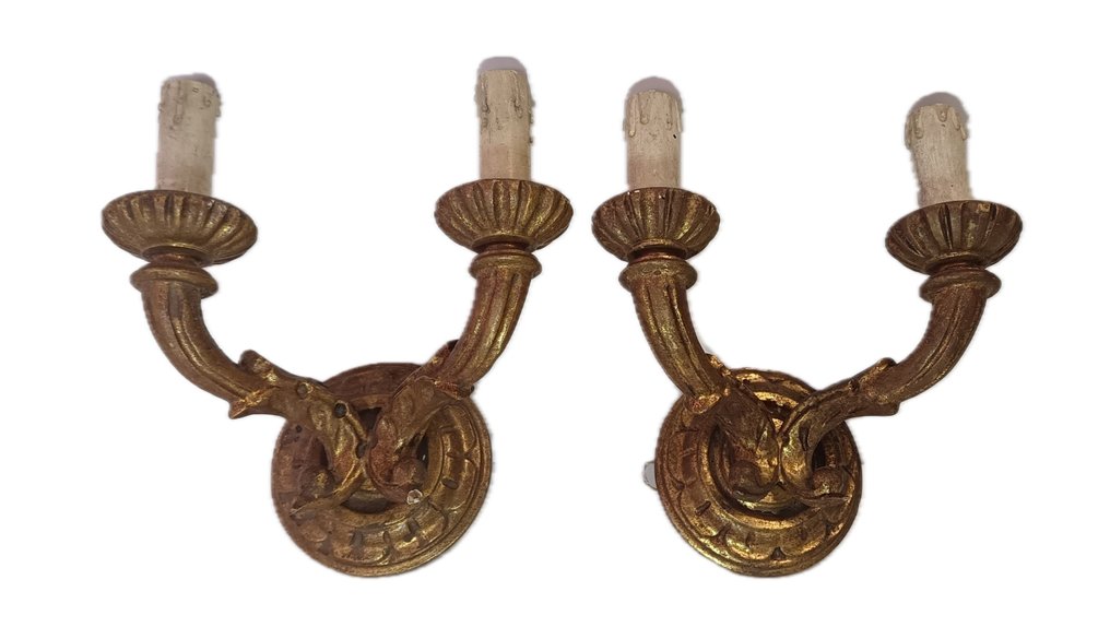 Fali lámpatest (2) - Aranyozott fa #1.0