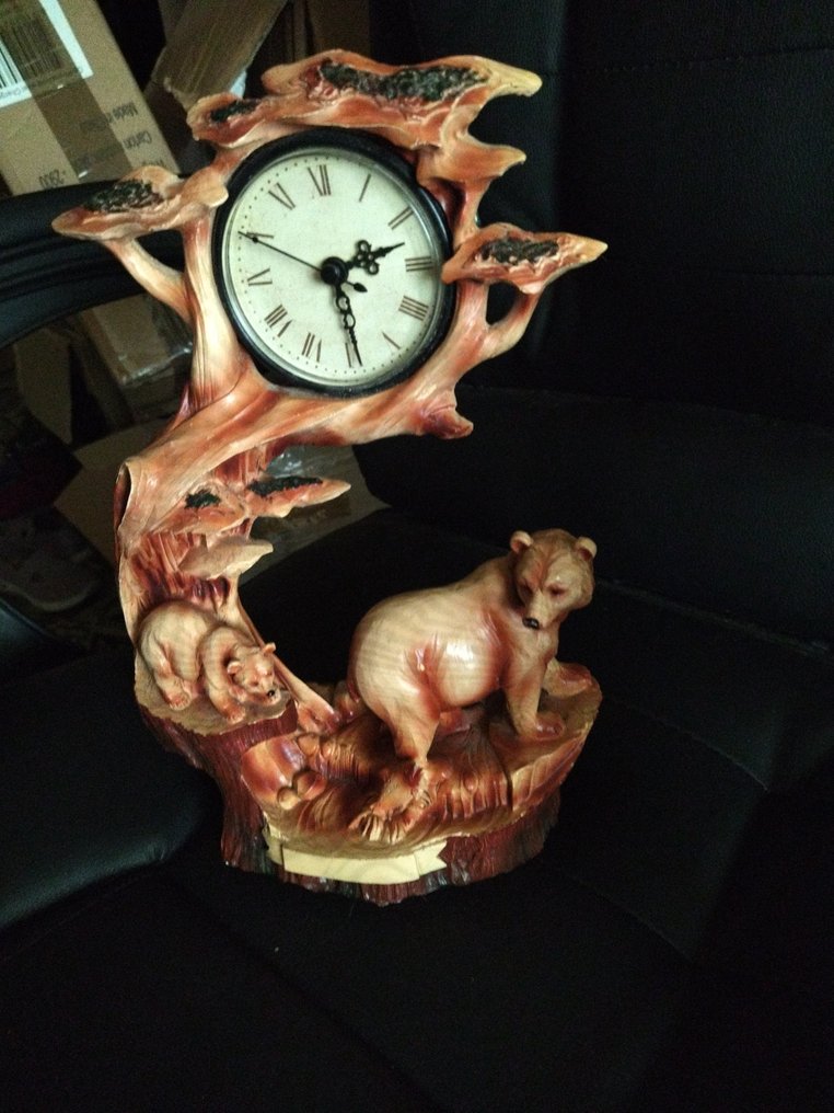 雕像壁爐架座鐘 -  斯堪的納維亞設計 木 - 1950-1960 - 落地钟 #3.2