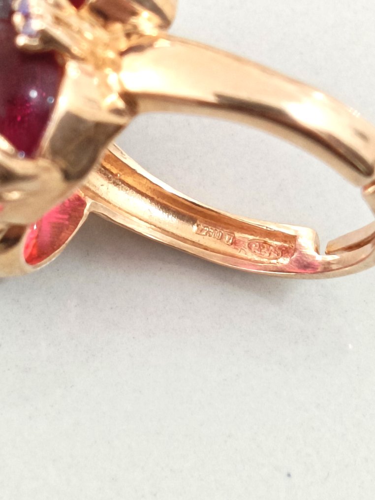 No reserve price - Ring Silver Ruby - Amethyst #4.3