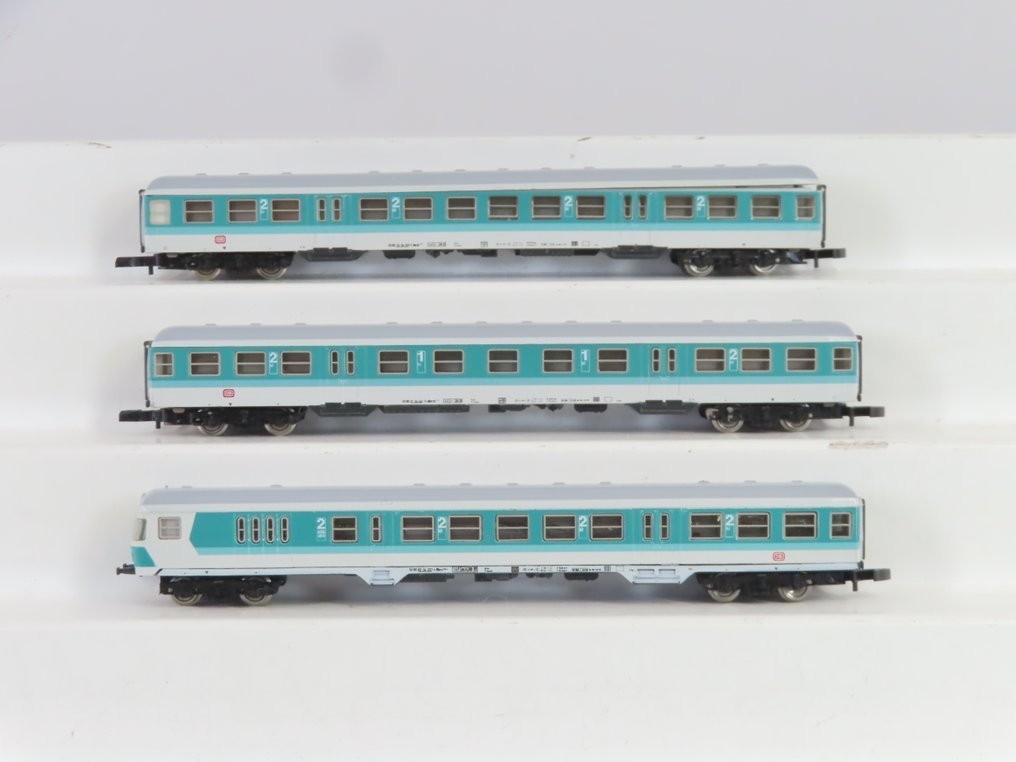 Märklin Z - 8780/8781/8782 - 模型客運火車 (3) - City Bahn 1/2 等级车厢配有驾驶室车厢 - DB #1.0