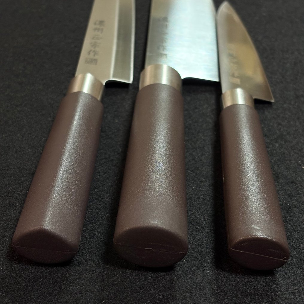 Noshu Masamune - 厨刀 - Santoku、Sashimi 和 Paring Knife - 日本厨房刀 - 不锈钢刀片钢 - 日本 #2.1