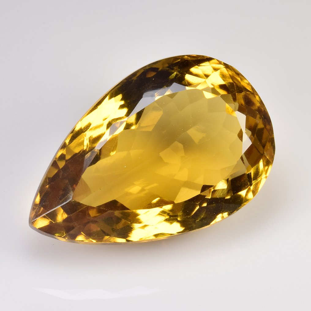 χωρίς τιμή ασφαλείας - 1 pcs  Κίτρινο, Πορτοκαλί Κιτρίνης  - 34.36 ct - Διεθνής Ένωση Έγχρωμων Πολύτιμων Λίθων (ICA GemLab) #1.0