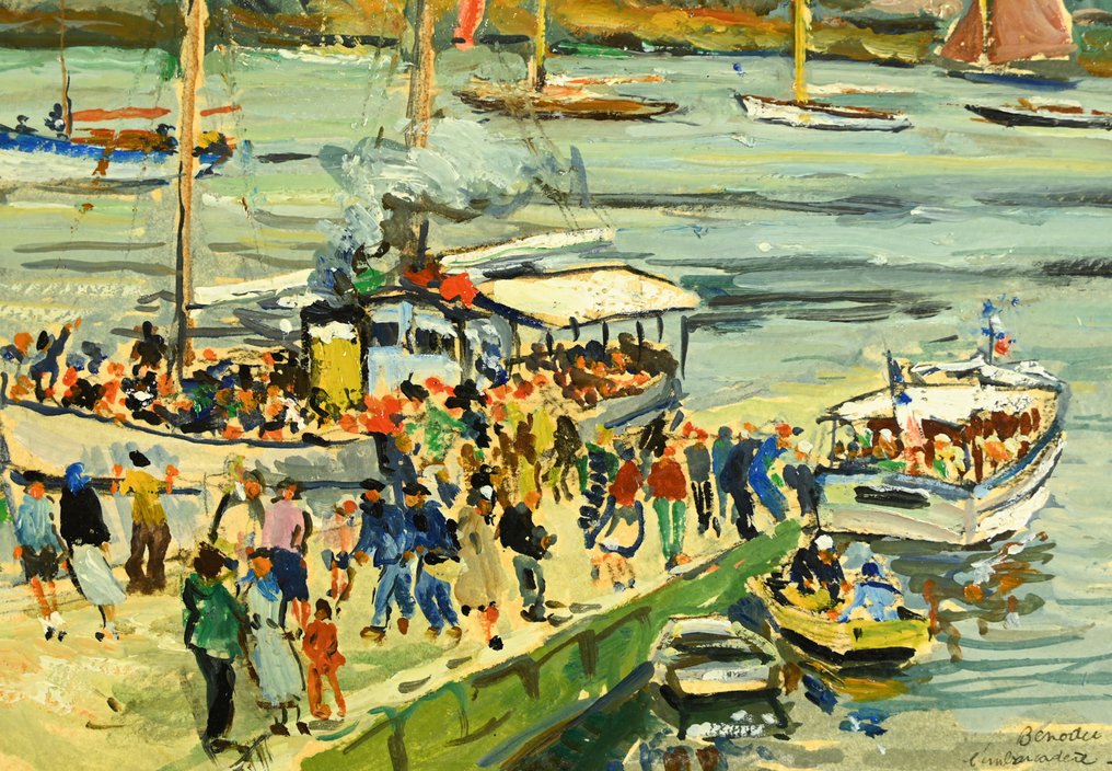 Jean François (1906-1980) - Bénodet, l'embarcadère #4.3