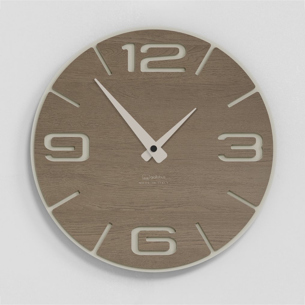 Wall clock - GIallobus -  Contemporary Wood - 2024 - Simple relief No.10 Oak #1.0
