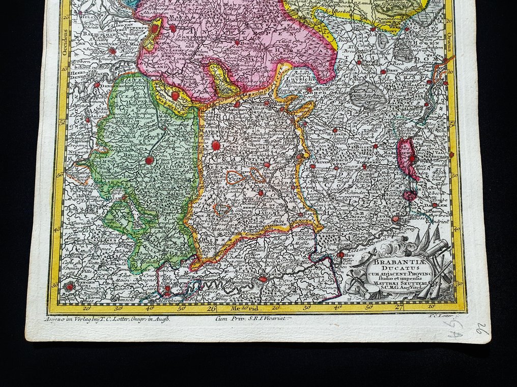 Europe - Holland / Belgium / Antwerp / Brussels / Leuven / Breda; Matthaus Seutter / C. Lotter - Brabantiae Ducatus - 1721-1750 #3.2