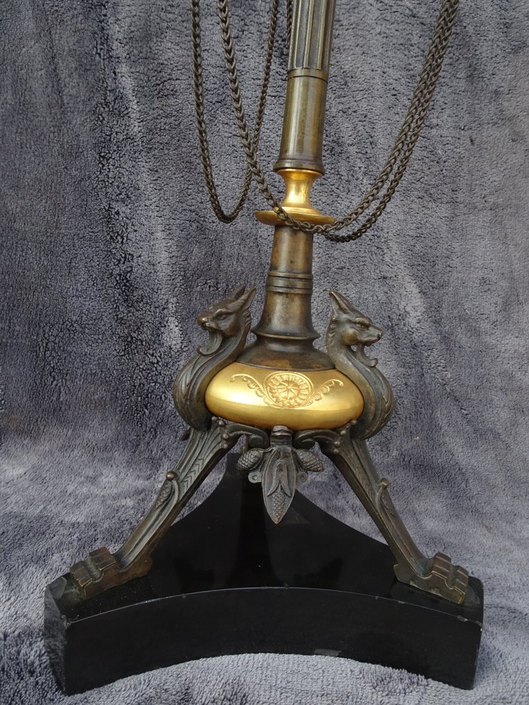 Candelabrum (2) - Aranyozott bronz, Patinált bronz #4.3