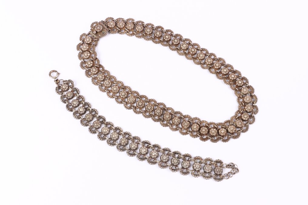 Sans prix de réserve - Ensemble de bijoux 2 pièces Argent - ensemble de repousses #1.0