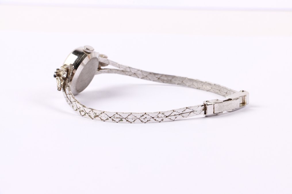 Zonder minimumprijs - 2-delige sieradenset Zilver - horloge/ketting saffier #3.2