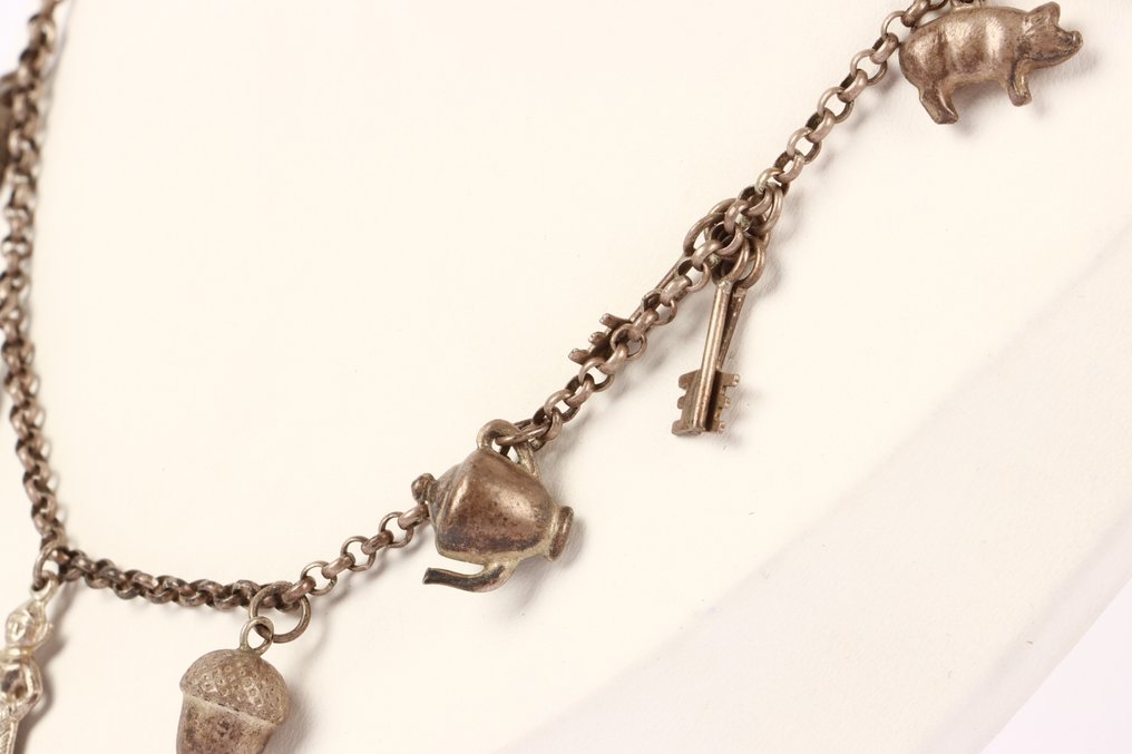 Senza prezzo di riserva - Collana Argento - Charms vintage #4.3