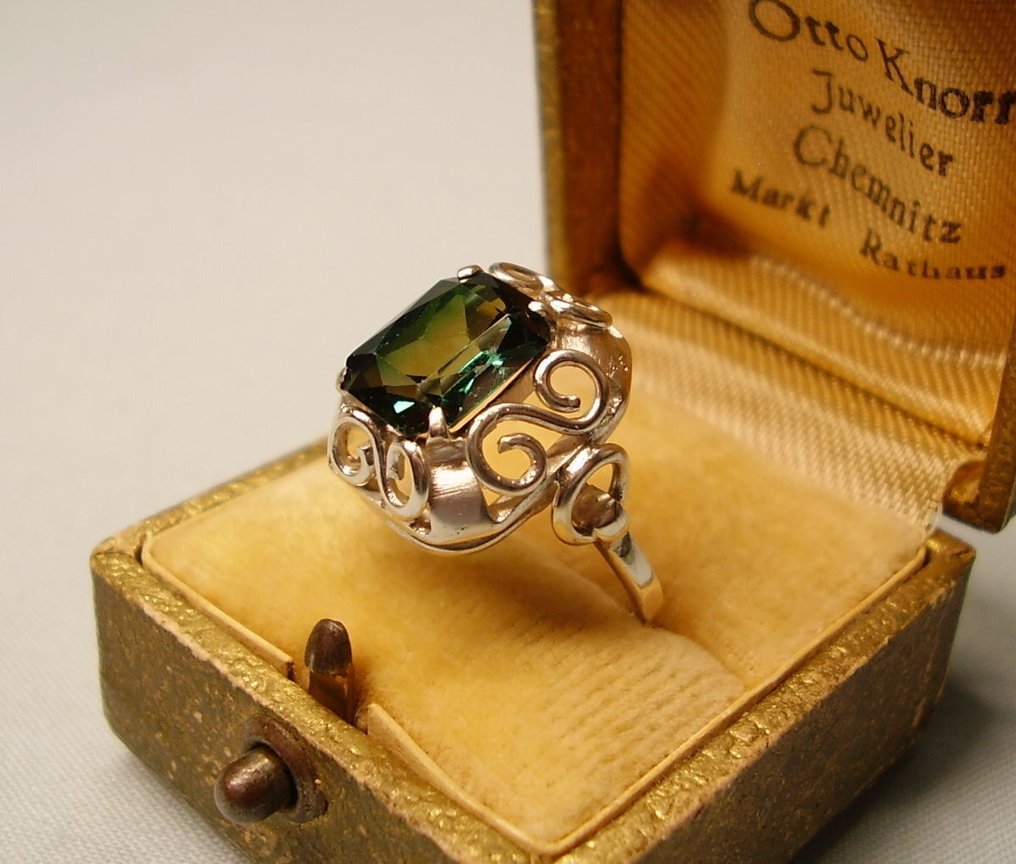 Fără preț de rezervă - Inel Argint -  4.00ct. tw. Spinel - Art-Deko-Arbeit 1920 #1.0