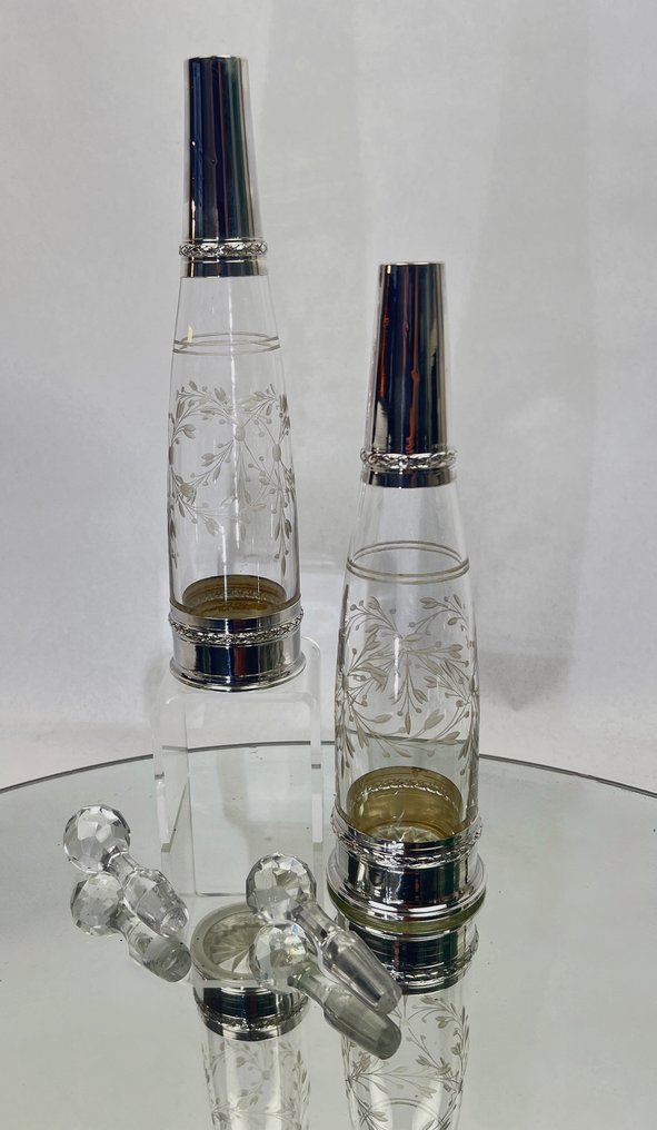 Gaston Bardiés 1897-1914 - Φιάλη οίνου (2) - Belle Epoque - .950 silver - Κανάτες λικέρ #2.1