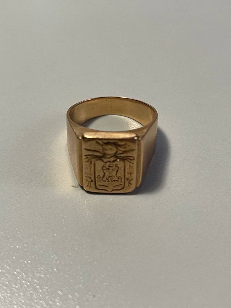 Δαχτυλίδι με σφραγίδα - 18 καράτια Κίτρινο χρυσό - S.XIX Χαραγμένο χρυσό #3.2