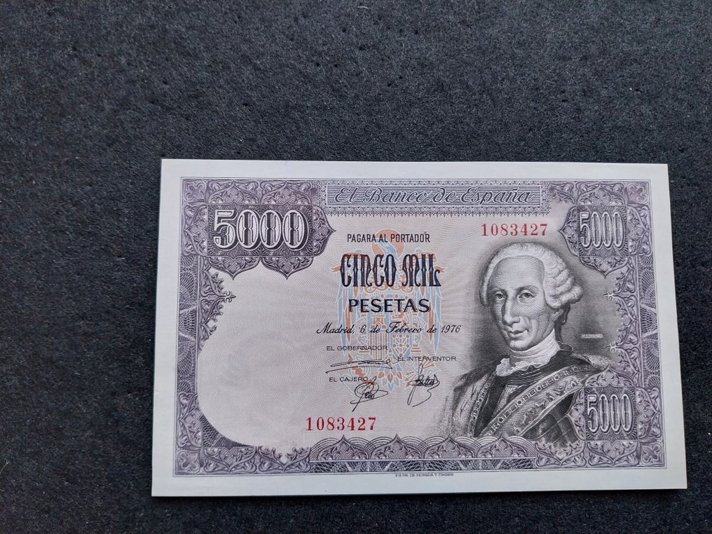 Spanien. - 5000 Pesetas - 1976 - Pick 155  (Ingen mindstepris) #1.0