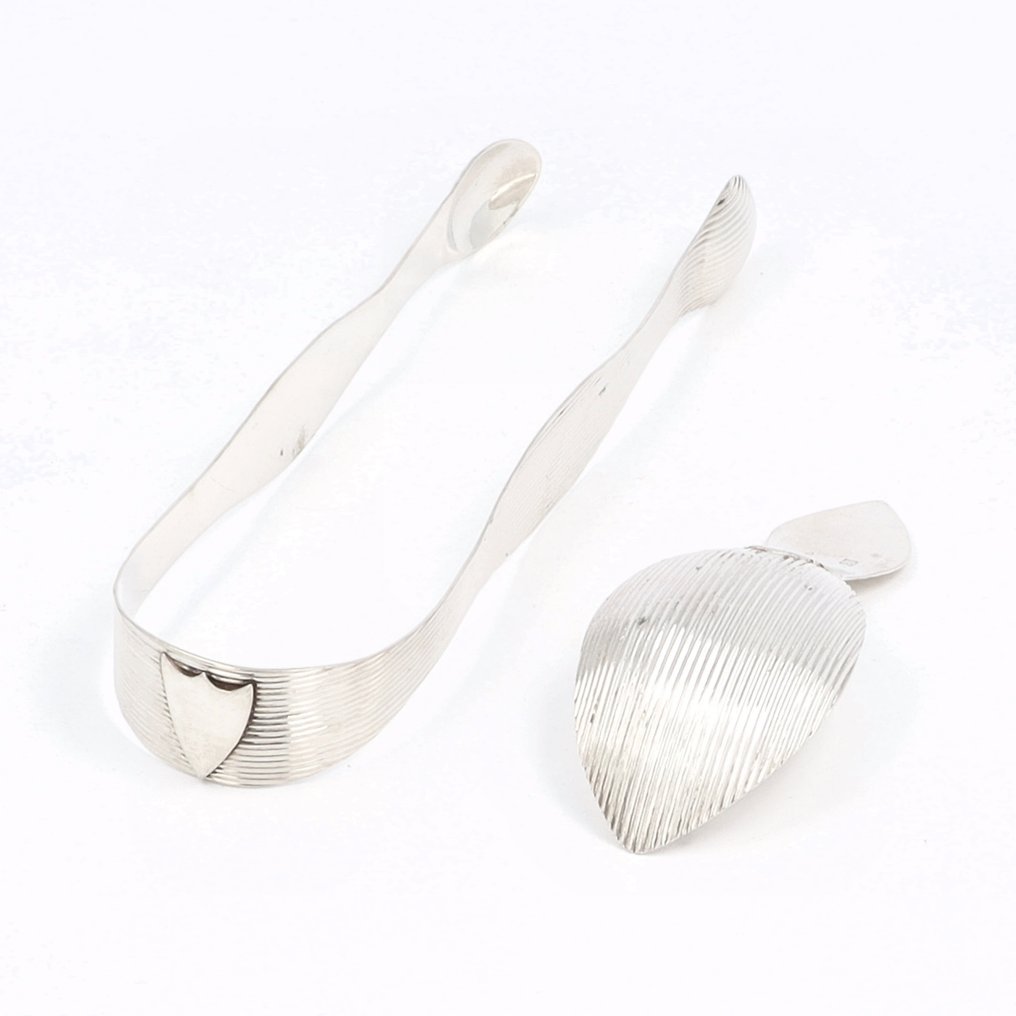 NO RESERVE - Suikerschepje - Clești zahăr cubic (2) - .833 argint - 1800-1850 #1.0