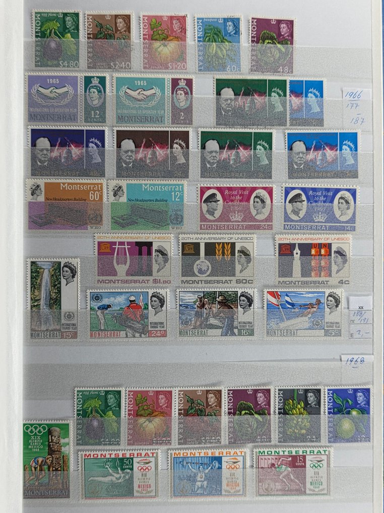 Montserrat 1884/2000 - Collection in a stock book #4.3