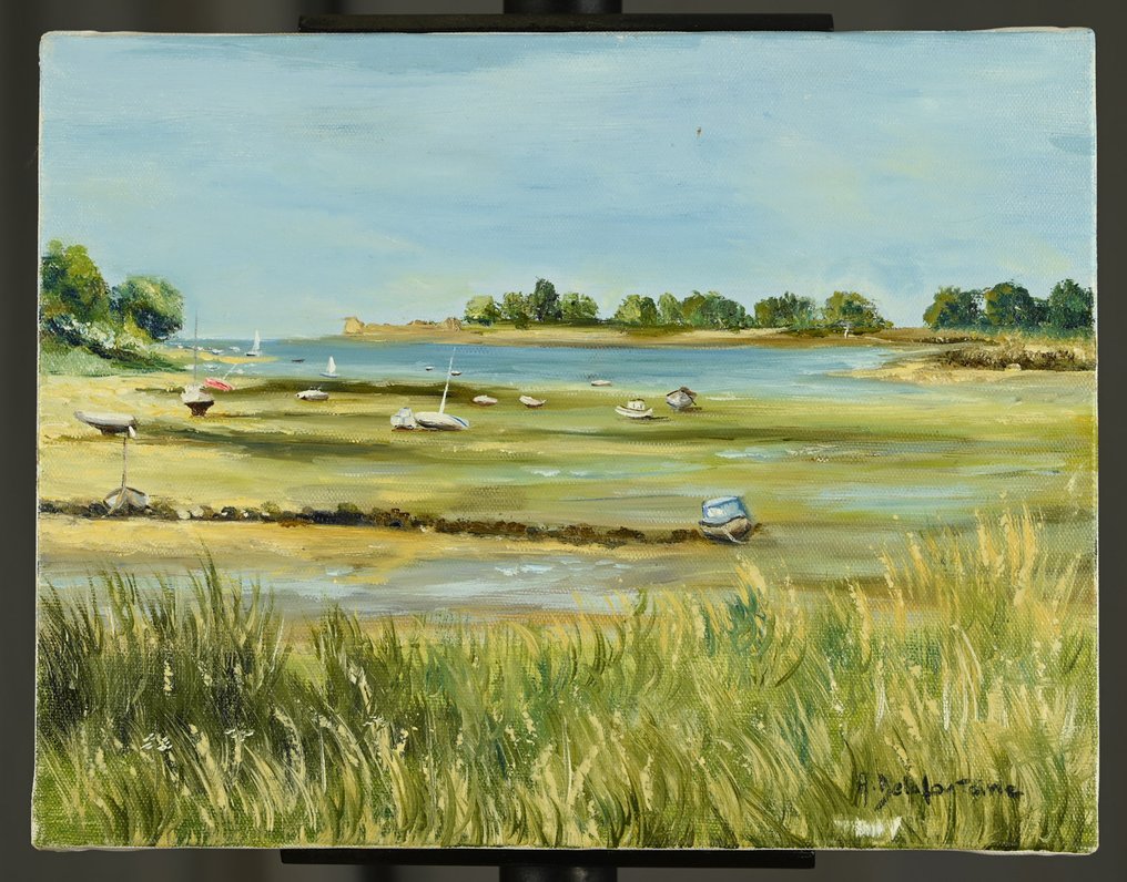 A. Delafontaine (XX) - Vue du jardin à Pellinec #2.1