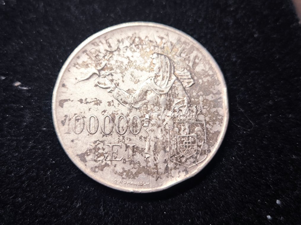Romania. Mihai I. Set of 2 coins: 25000 & 100000 Lei 1946  (Ingen reservasjonspris) #4.3