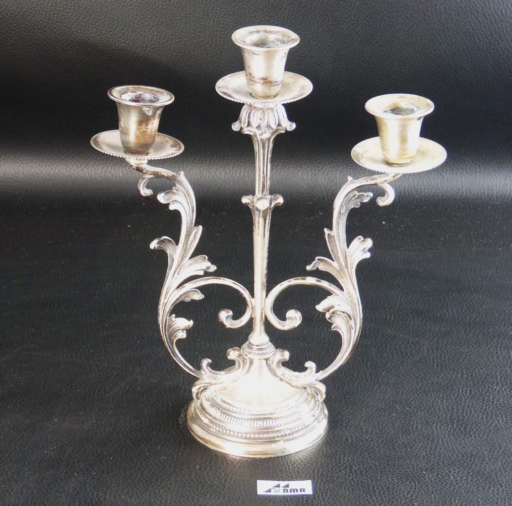 Portacandela a tre bracci, non riempito - .800 argento #1.0