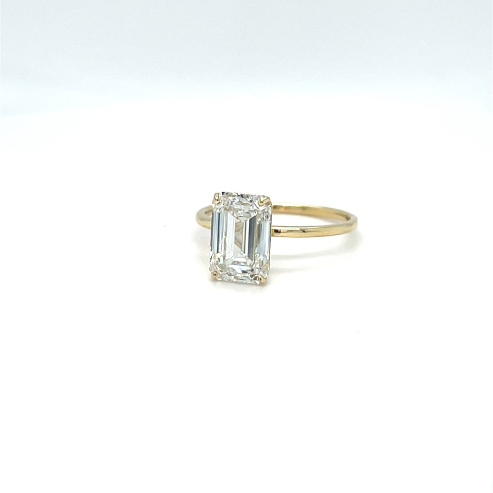 Δαχτυλίδι - 14 καράτια Κίτρινο χρυσό -  3.06ct. tw. Διαμάντι (Εργαστηριακής καλλιέργειας) #4.3