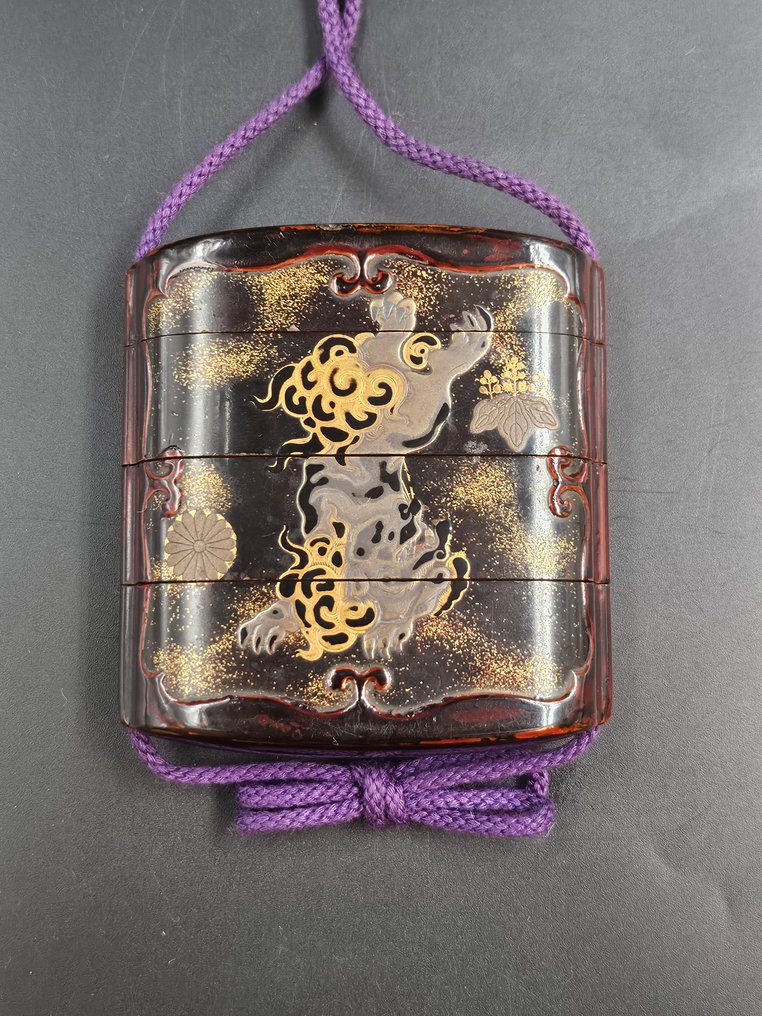 Inro，江户时代 - 木材，漆器，金色，黑色 - 日本 - Mid Edo period #2.1