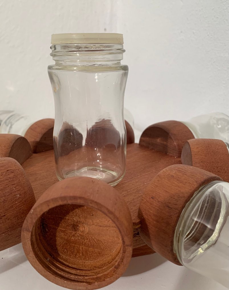 Holmegaard - Holmegaard - 香料盒 - 柚木和玻璃 - 柚木墙壁挂式 #1.0