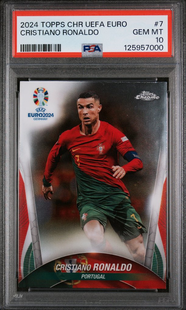 2024 Topps Chrome UEFA 克里斯蒂亞諾·羅納度 10 Graded card - PSA 10 - 1 Graded card #1.0