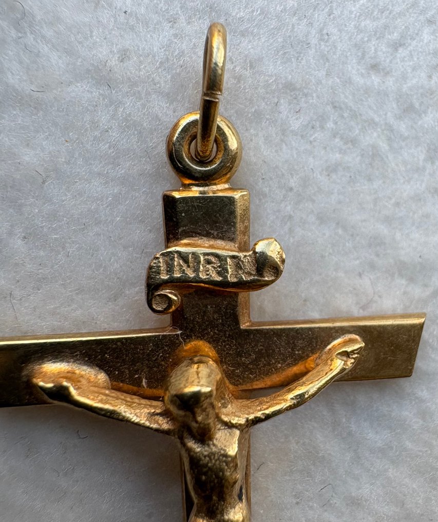 Pendentif en forme de croix - 14 carats Or jaune #2.1