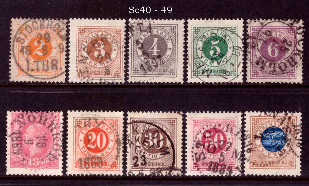 瑞典 1886/1936 - 股票组合 - Scott #1.0