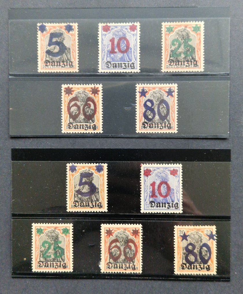 Danzig 1920/1924 - Partie am wenigsten benutzt + postfrisch #1.0