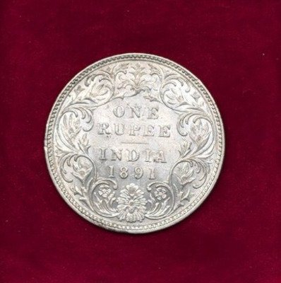 英属印度. 维多利亚. 1 Rupee 1891  (没有保留价) #1.0
