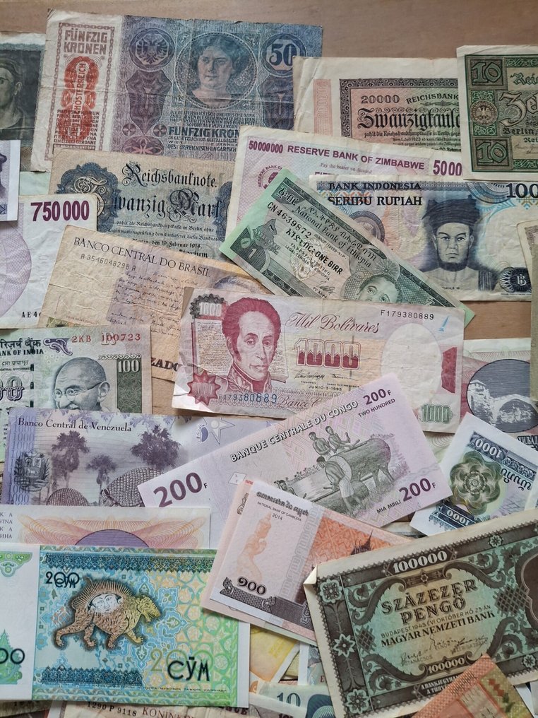 Maailma. - 200 banknotes / coupons / Hell banknotes - Various Dates (Ei pohjahintaa) #2.1