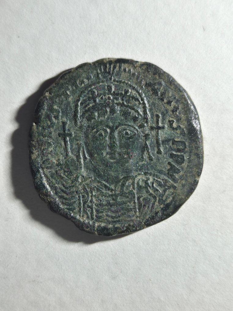 Βυζαντινή αυτοκρατορία. Justinian I (AD 527-565). Follis Constantinople  (χωρίς τιμή ασφαλείας) #2.1