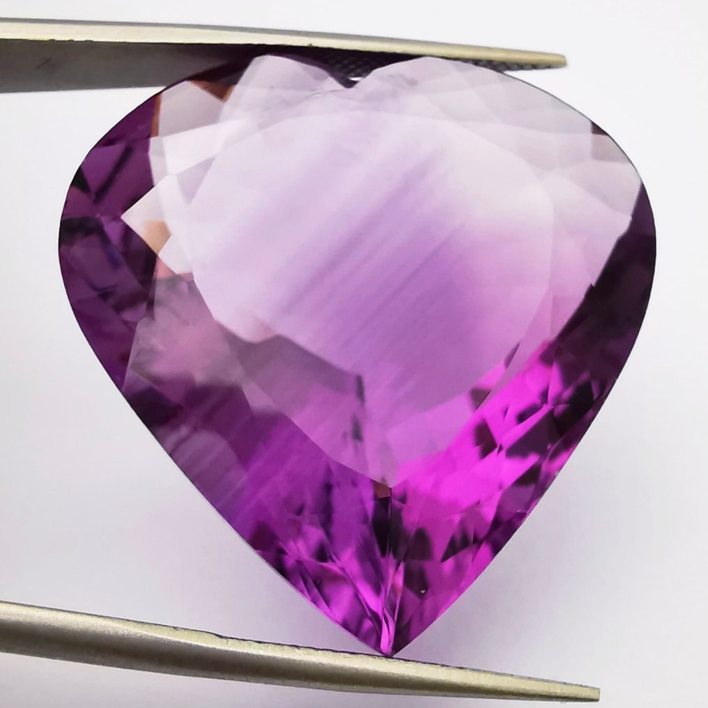 Senza prezzo di riserva Ametista - 49.36 ct - Antwerp Laboratory for Gemstone Testing (ALGT) - Porpora intensa / vivida #1.0