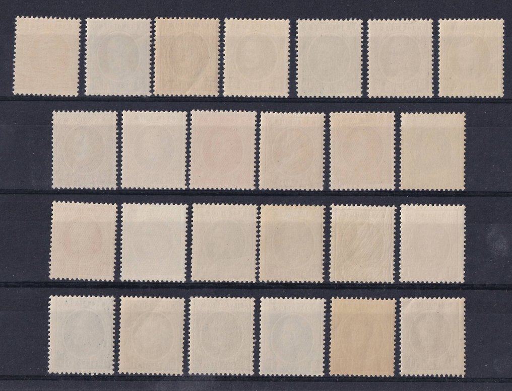 Belgium 1922/1929 - Full series Houyoux Albert I, with additional values. - OBP/COB 190/210 + 254/57 #1.0