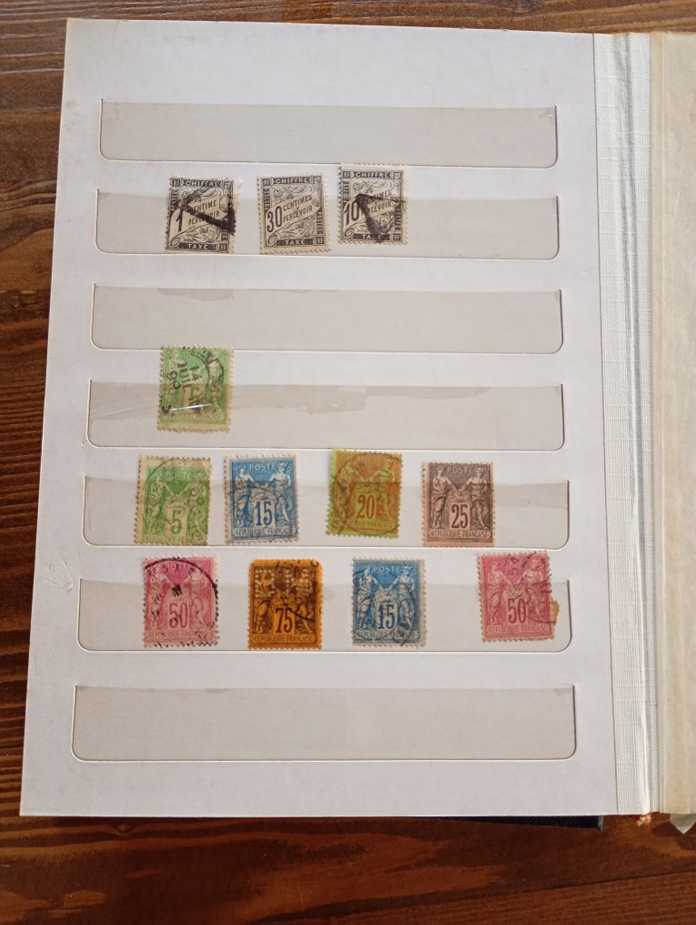 法国 1852/1930 - 超过200枚古老法国邮票的集块 #4.3