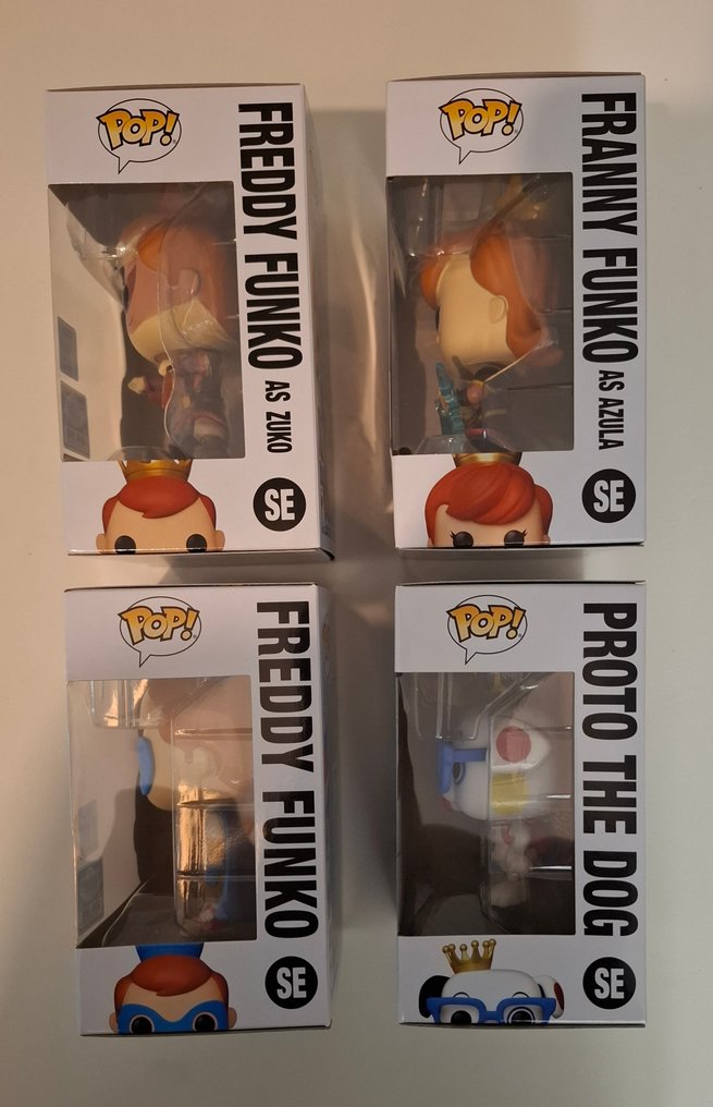 Funko  - Funko Pop Freddy Funko as Zuko; Franny Funko as Azula; Freddy Funko (blue mask); Proto the Dog - Portogallo #1.0