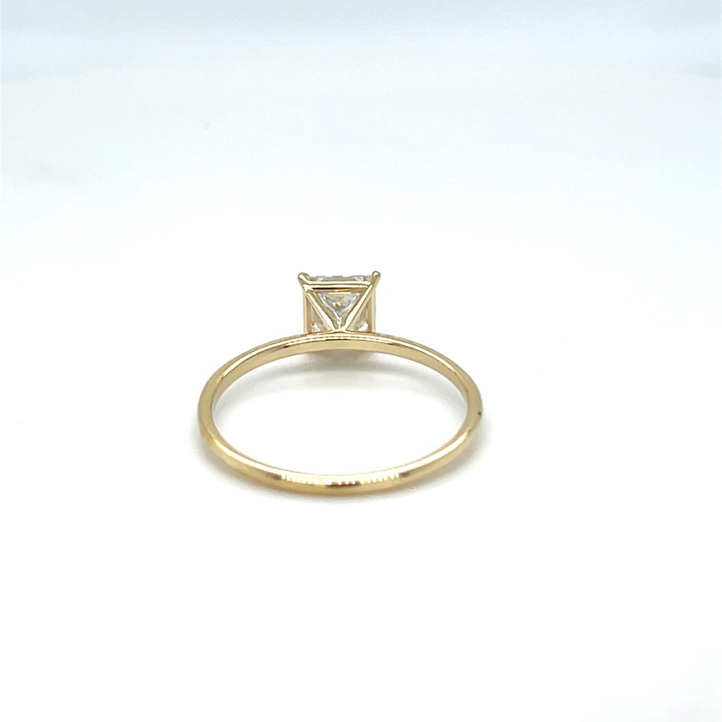 Ingen reservasjonspris - Ring - 14 karat Gull - 1.01ct. tw. Diamant (Lab-dyrket) #4.3