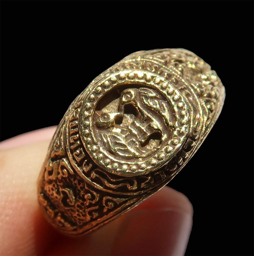 Salika佛教鸟类手链：魅力磁性、口才与财富 - 戒指 #3.2