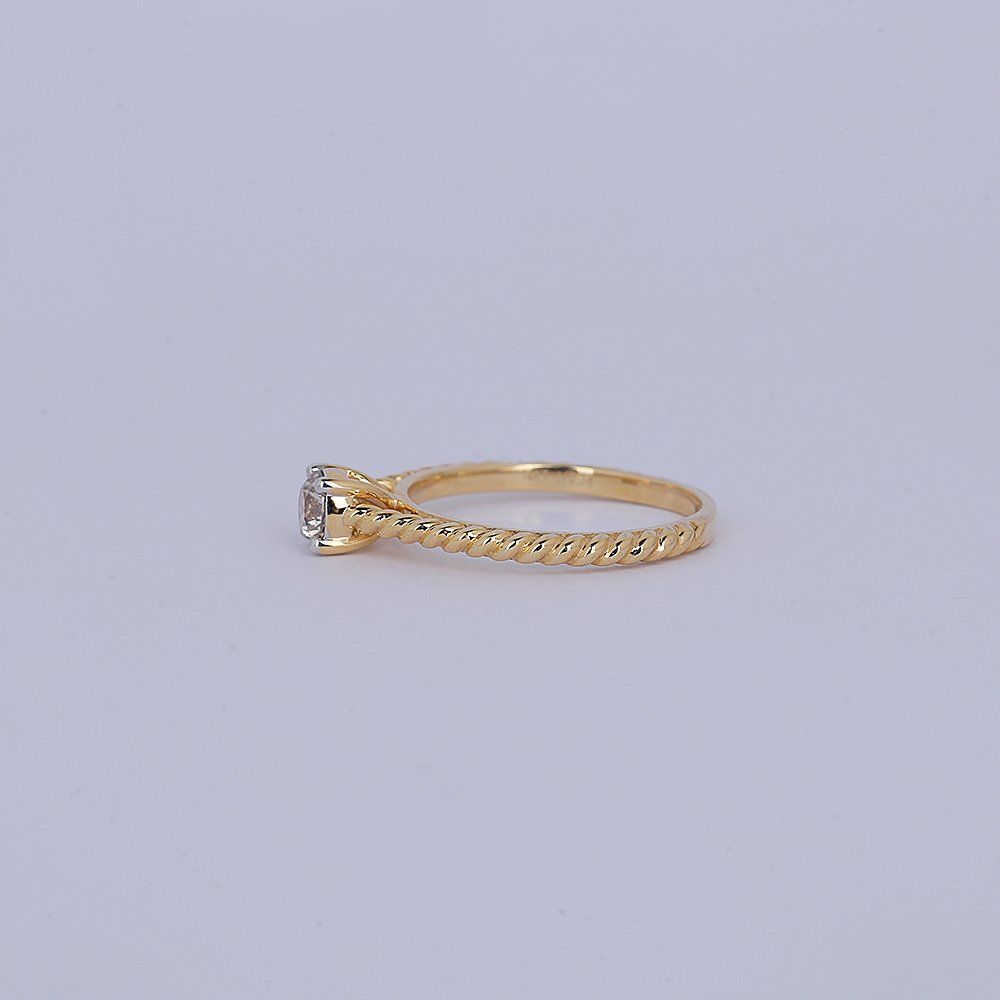 χωρίς τιμή ασφαλείας - Δαχτυλίδι - 14 καράτια Κίτρινο χρυσό -  0.38ct. tw. Διαμάντι (Φυσικό) - Δαχτυλίδι με μονόπετρο διαμαντιού #4.3