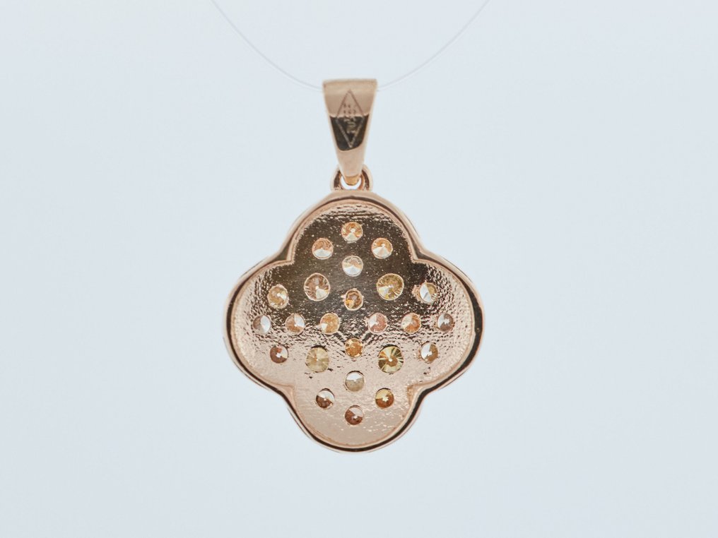 Sans prix de réserve - Pendentif - 14 carats Or jaune - 0.42ct. tw. Diamant (Couleur naturelle) #3.2