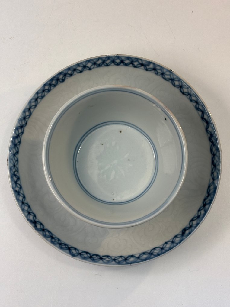 Csésze (2) - Tasse et soucoupe blanc bleu  Kangxi - Porcelán #4.3
