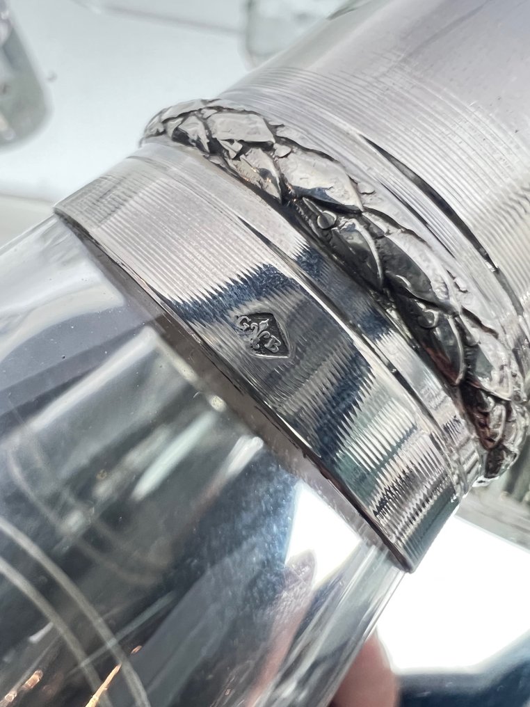 Gaston Bardiés 1897-1914 - Φιάλη οίνου (2) - Belle Epoque - .950 silver - Κανάτες λικέρ #4.3