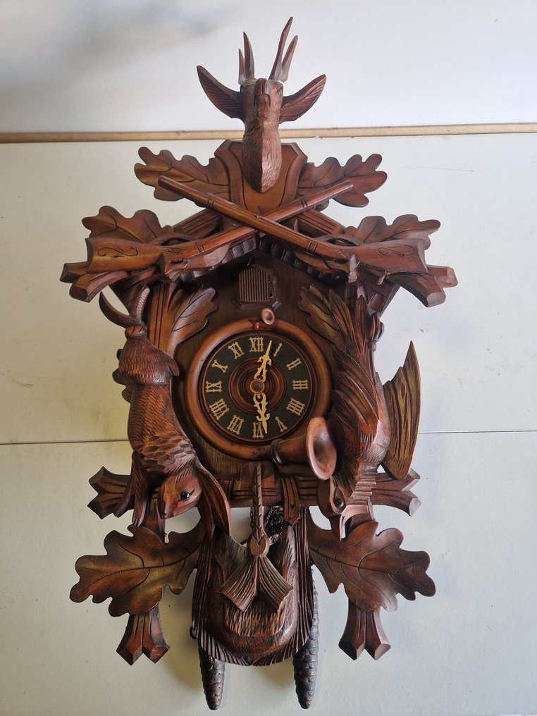 Kakukkos óra -   Fa, Bronz, Sárgaréz - 1910-1920 #1.0