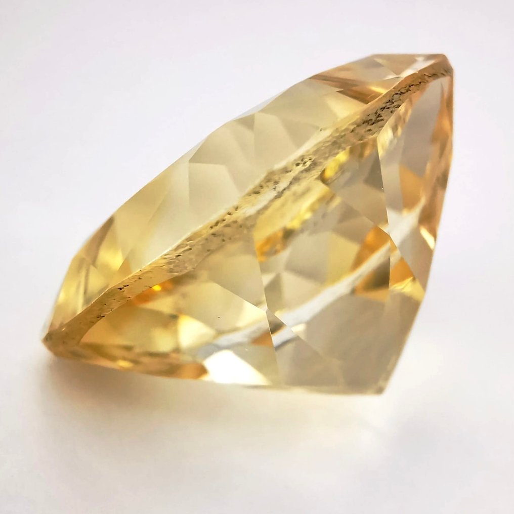 Ohne mindestpreis Citrin  - 51.08 ct - Antwerp Laboratory for Gemstone Testing (ALGT) - Blume geschnitten hellgelb #1.0