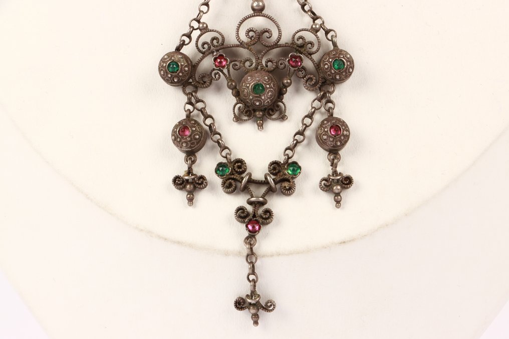 Senza prezzo di riserva - Collana con ciondolo Argento - Pasta d'argento antica #3.2