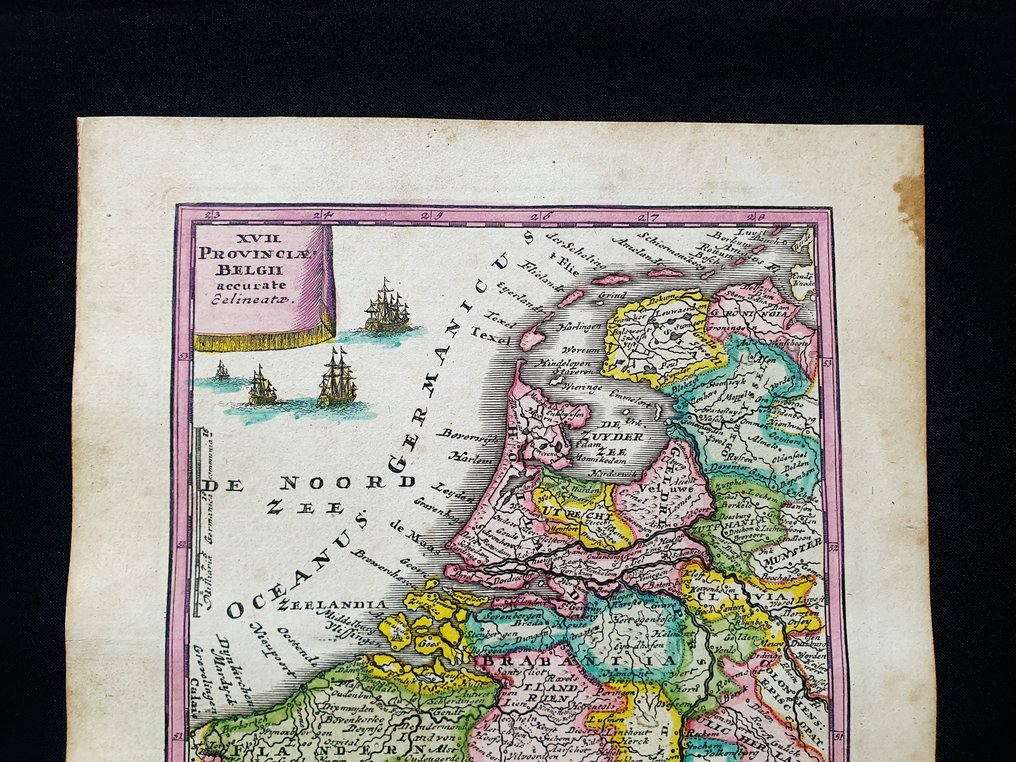 Europe - The Netherlands / Belgium / Holland / Amsterdam; Christopher Weigel & David Kohler - XVII Provinciae Belgii accurata Delineatio - 1701-1720 #2.1