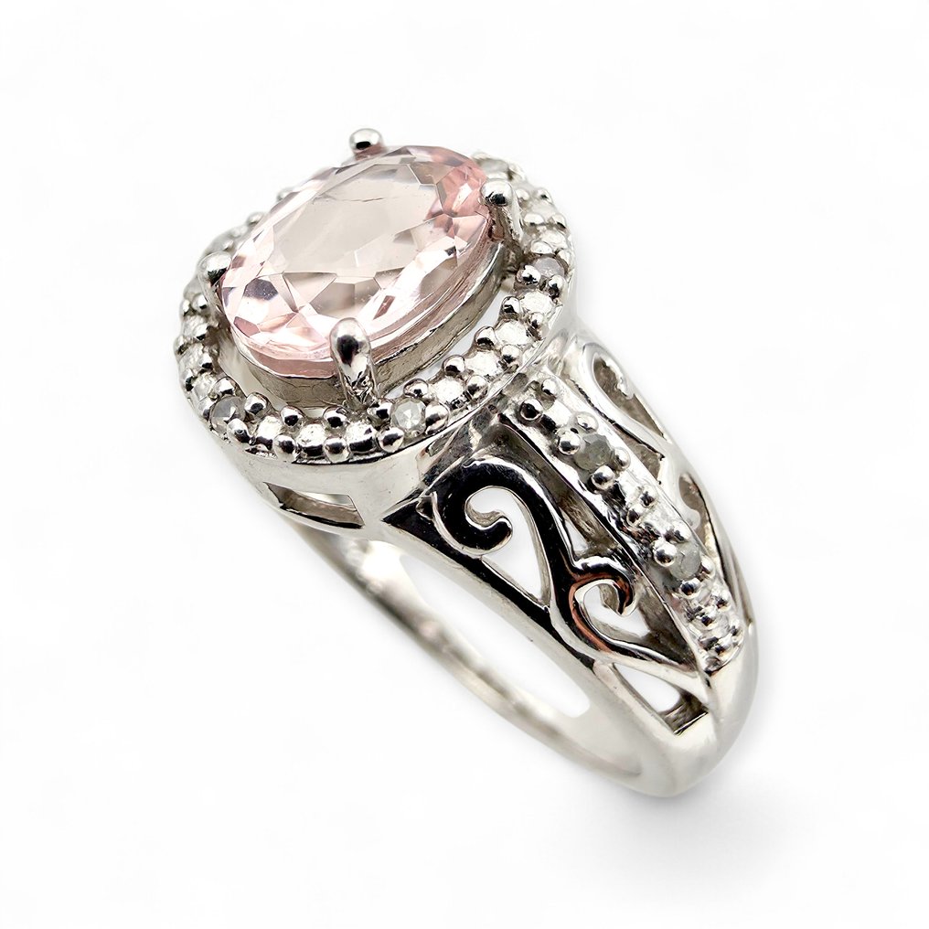 No reserve price - Ring Silver - Diamonds(Certified) #3.2