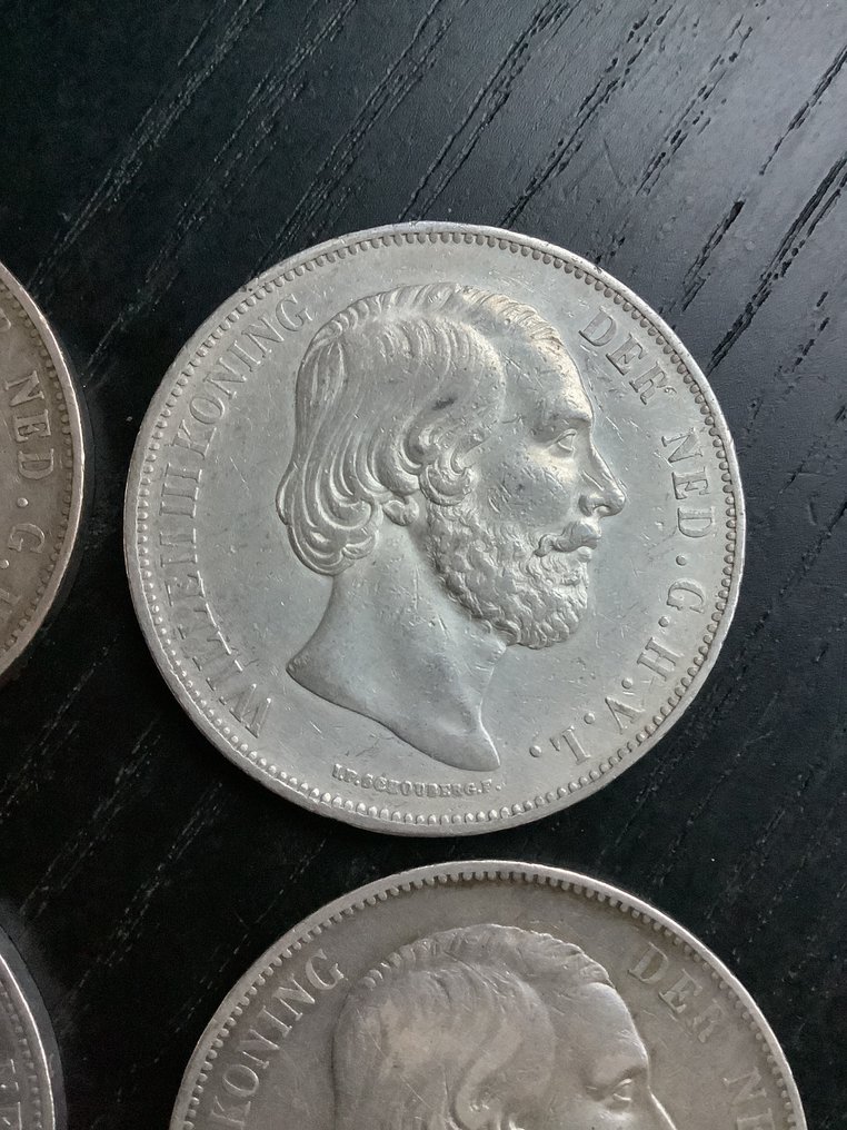 荷兰. 威廉三世. 2 1/2 Gulden 1870-1874  (没有保留价) #2.1